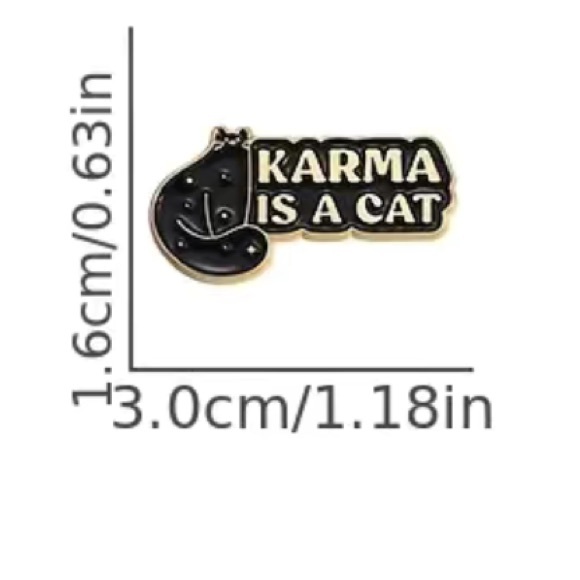 Taylor Swift Inspired Midnights “Karma is a Cat” Enamel Pin - Picture 2 of 4